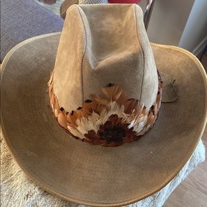 Feathered cowboy hat
